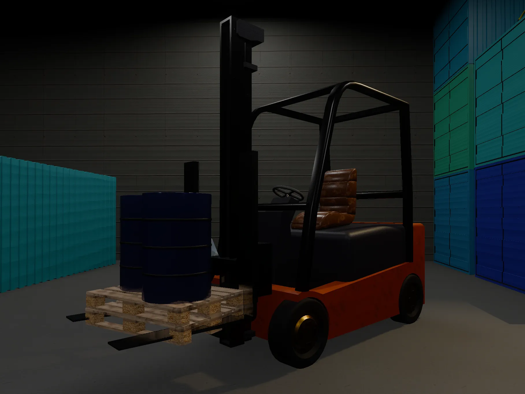 Forklift Screenshot lifting up Pallet