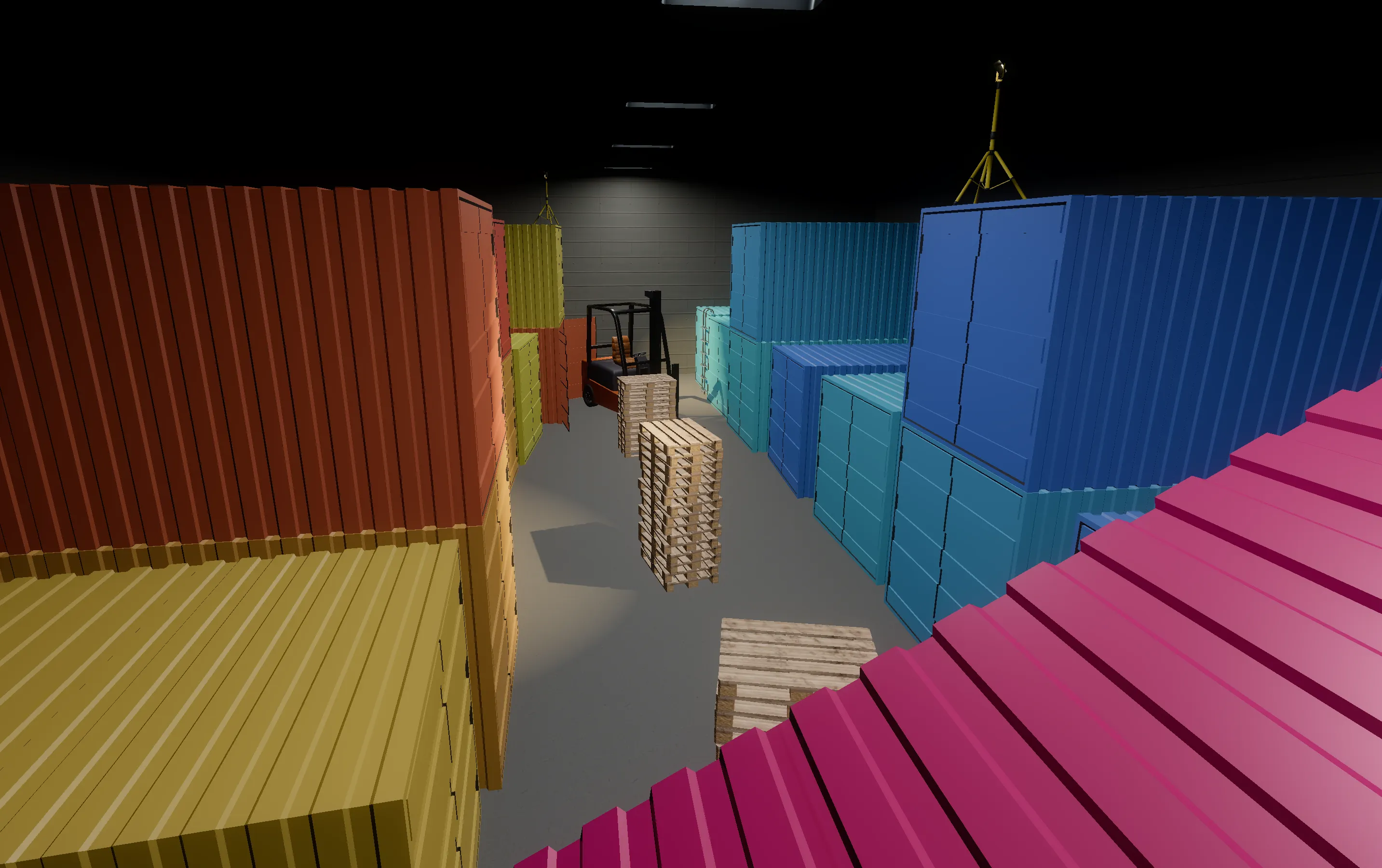 Screenshot of solved Level 2 Standing on tilted container looking back