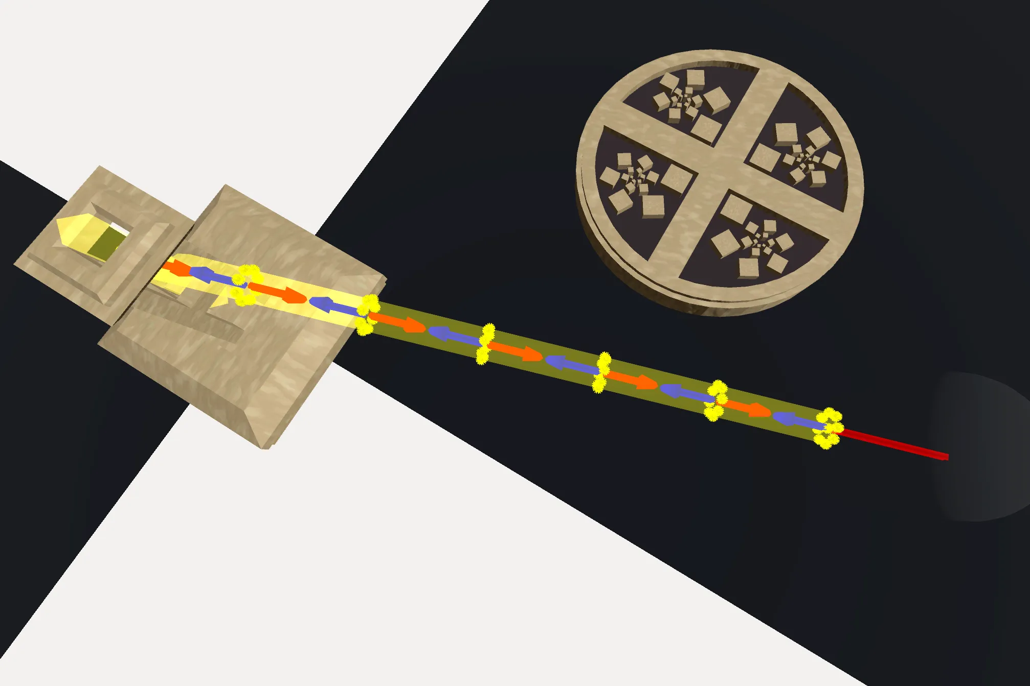 Ropy Physics Debug Screenshot with Arrows Indicating Force Applied